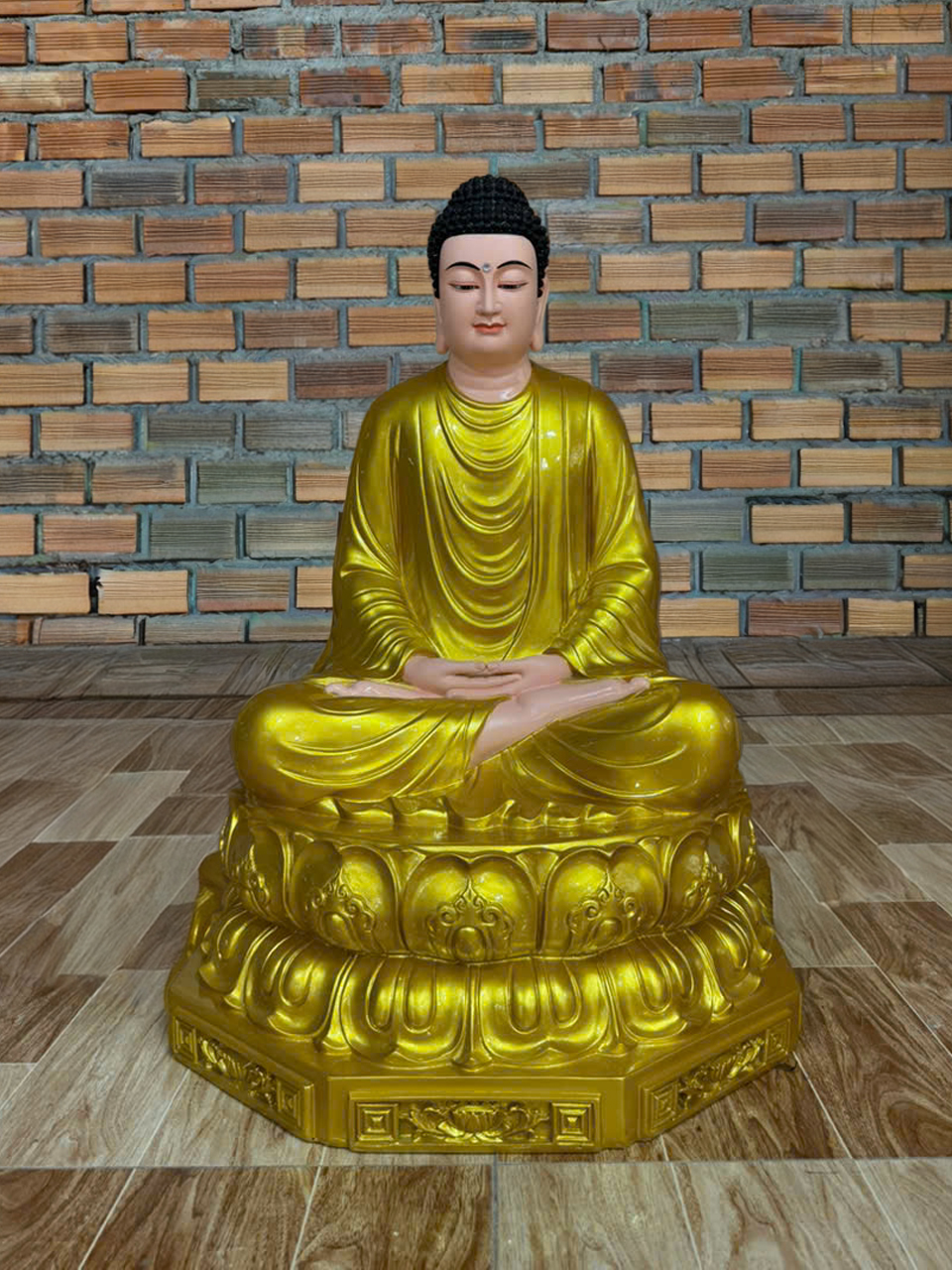 Tôn Tượng Bổn Sư, cao 80cm, dát vàng